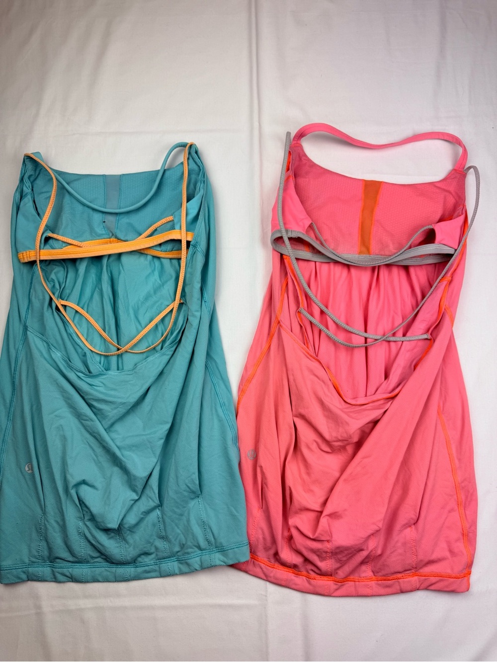 Lululemon Pink and Teal Athletic Tank Tops - Dual Pack